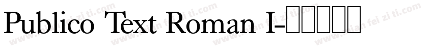 Publico Text Roman I字体转换